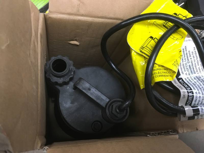 lot 90 image: Everbilt 16 HP Plastic Submersible Utility Pump in very good condition
