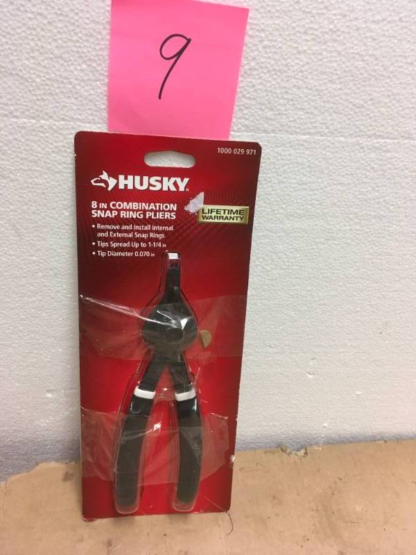 lot 9 image: Husky 8 in. Snap Ring Pliers in good condition