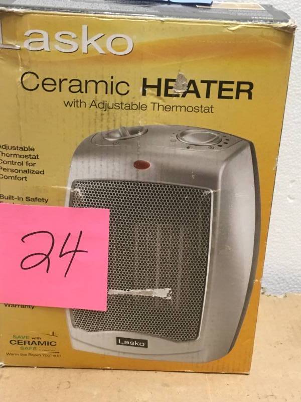 lot 24 image: Lasko Electric Ceramic Heater  in good condition