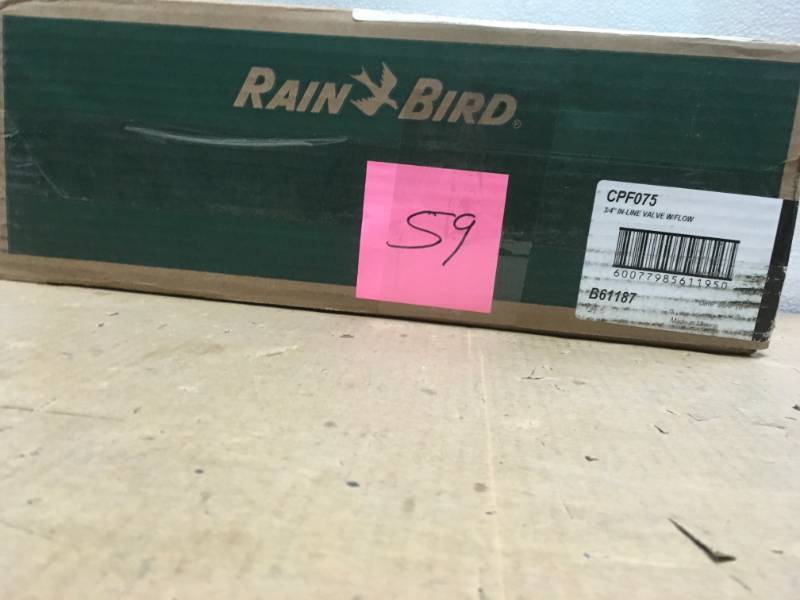 lot 59 image: Rain Bird 34 in. In-Line Sprinkler Valve with Flow Control in good condition