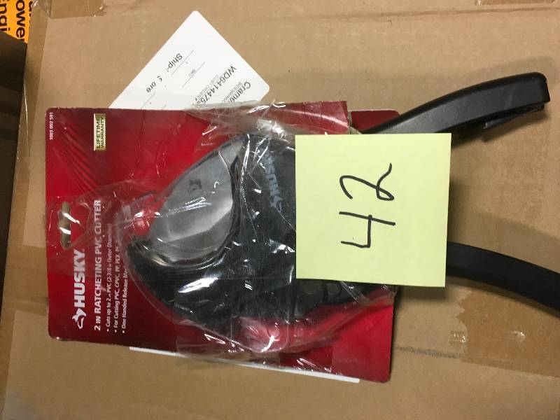 lot 42 image: Husky 2 in. Ratcheting PVC Cutter in good condition