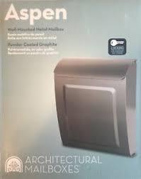lot 40 image: Architectural Mailboxes Aspen Locking Wall Mount Mailbox Graphite in good condition