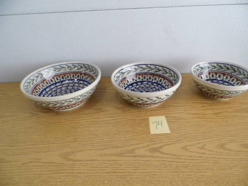 Lot of 3 Buleslawlec Bowls