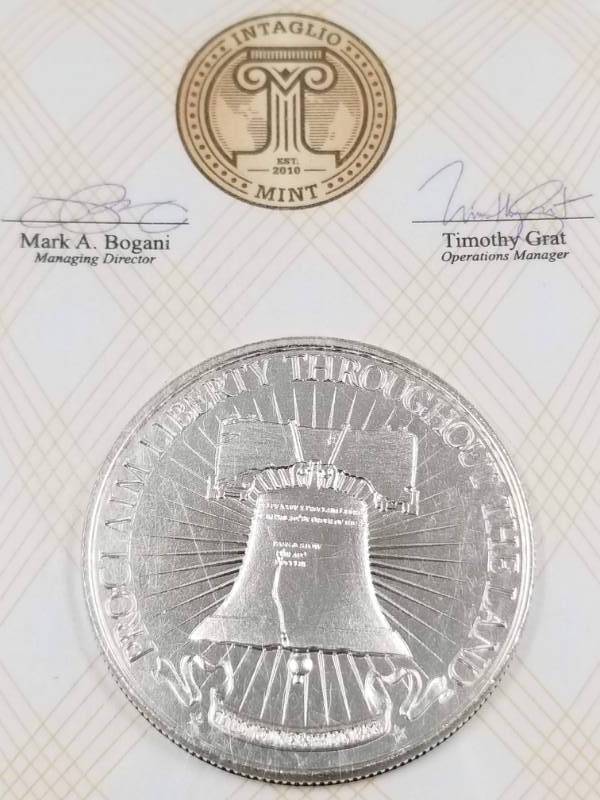 1 TROY OZ. .999 FINE SILVER SONS OF LIBERTY LIMITED MINTAGE PIECE