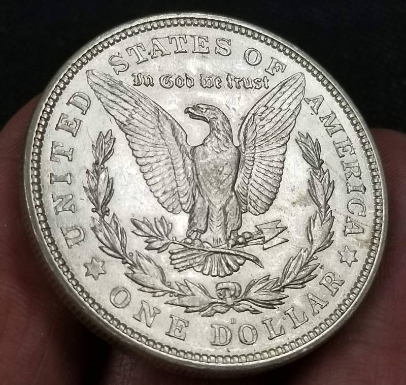 1921-D MORGAN SILVER DOLLAR UNC