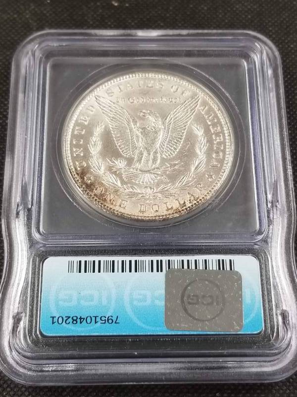1880-CC CARSON CITY MORGAN SILVER DOLLAR MS63 ICG