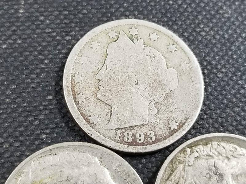 GROUP OF 3 NICKELS 1893 LIBERTY 1936 1937-D BUFFALO