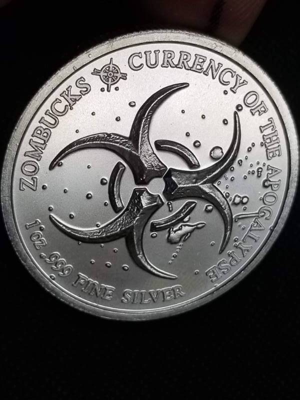 2018 ZOMBUCKS PEACE DOLLAR DESIGN 1 TROY OZ .999 FINE SILVER