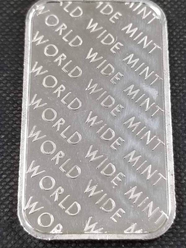 1 TROY OZ. .999 FINE SILVER BAR AMERICAN EAGLE WORLD WIDE MINT