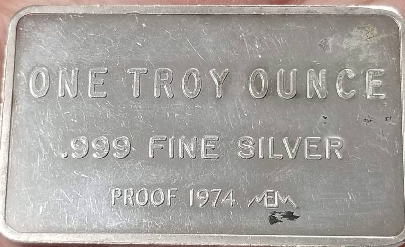 1 TROY OZ. .999 FINE SILVER BAR HORSE DESIGN ART BAR