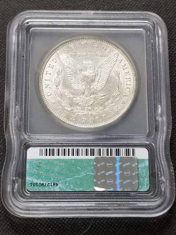 1897 MORGAN SILVER DOLLAR AU58 ICG