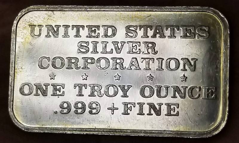 1 TROY OZ. .999 FINE SILVER ART BAR 1974 MARK TWAIN TOM & HUCK