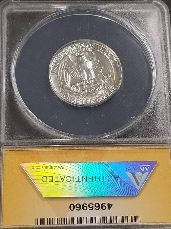 1964 PROOF WASHINGTON SILVER QUARTER PR67 ANACS