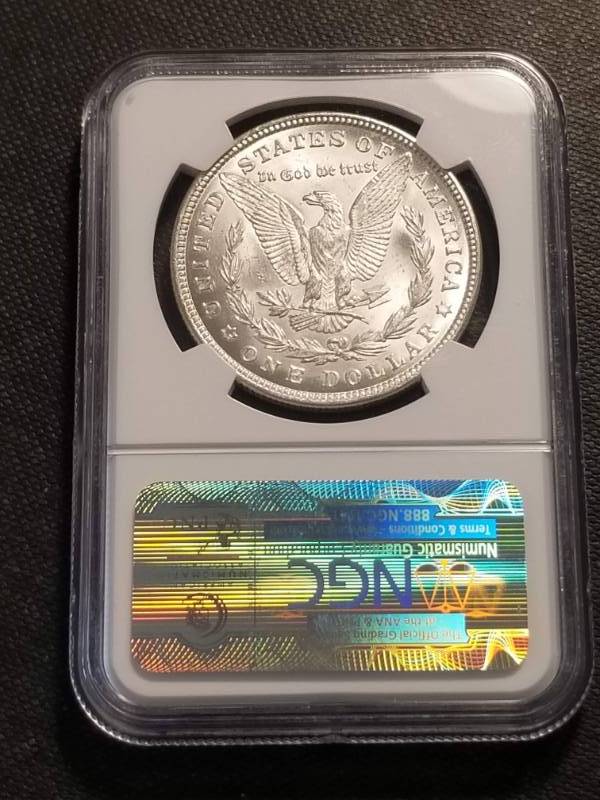 1921 MORGAN SILVER DOLLAR MS62 NGC