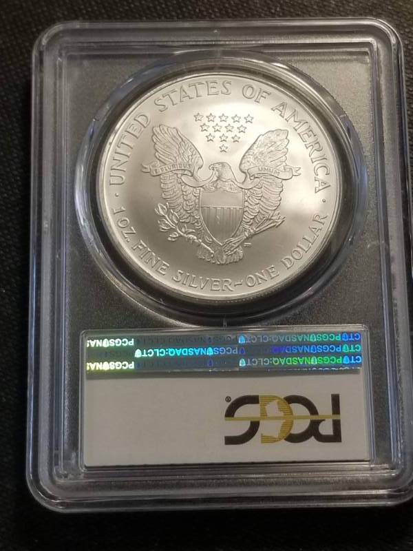 2007 AMERICAN SILVER EAGLE 1 TROY OZ. .999 FINE SILVER MS69 PCGS