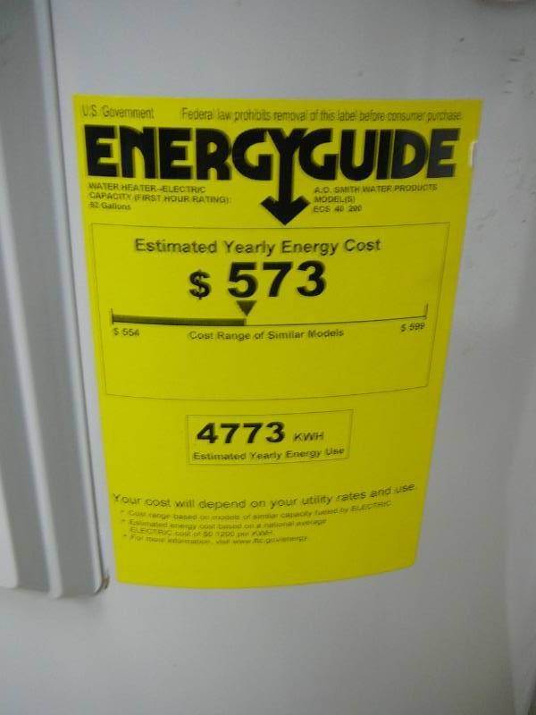 AO Smith 40 Gallon Electric Water Heater | Consignment Auction #662 | K-BID