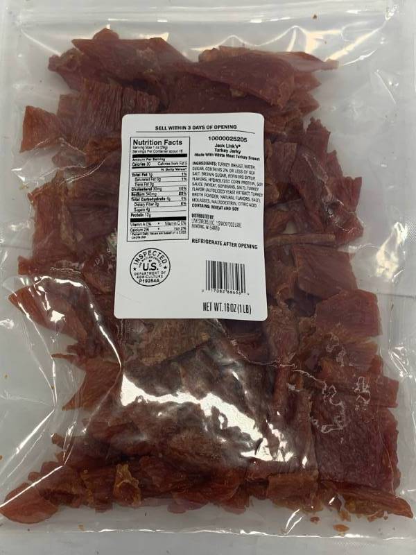 lot 7 image: One Pound (16oz) Jack Link Turkey Jerky In Date