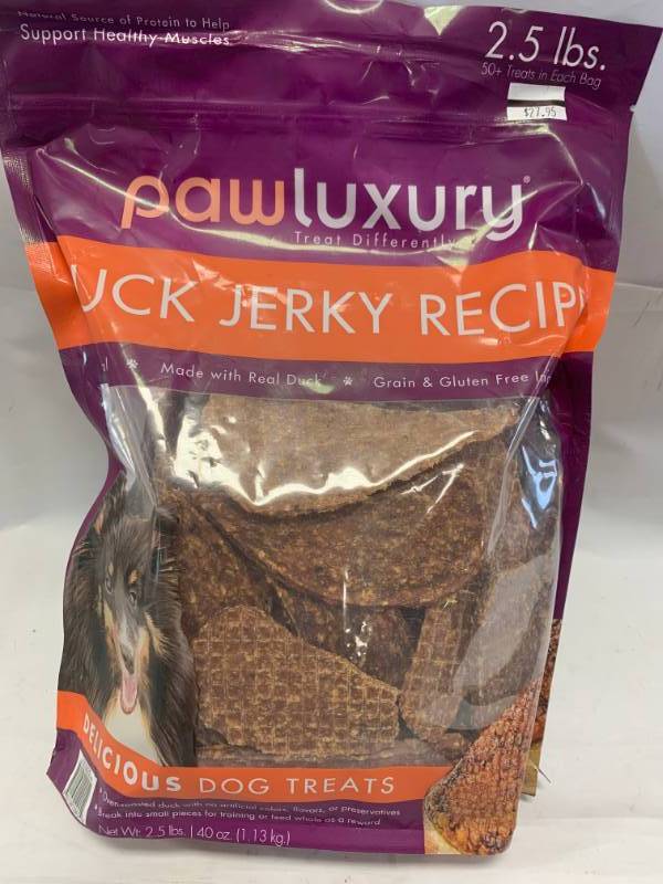 lot 17 image: Duck Jerky Dog Treats 2.5 Pounds  $24.95 at Costco
