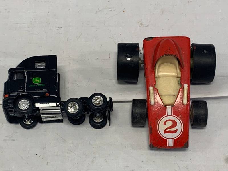 lot 27 image: Vintage Race Car & John Deere Semi