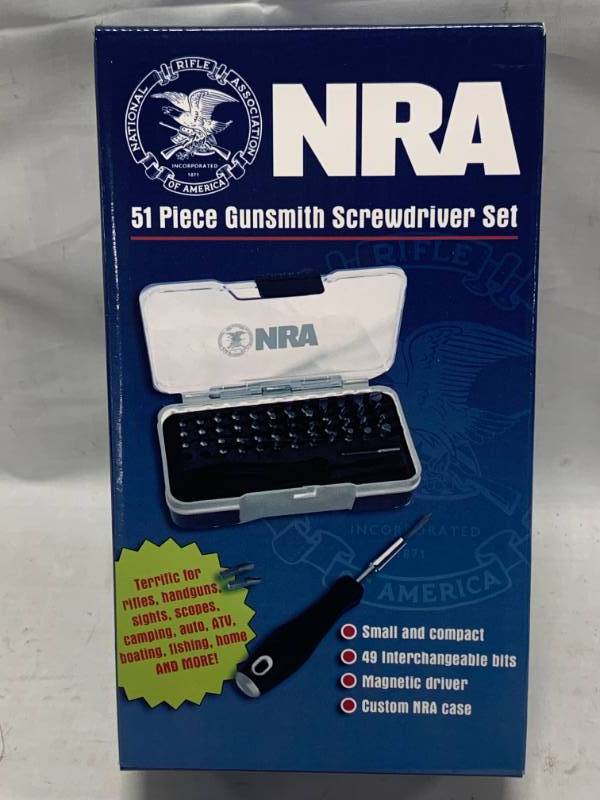 lot 43 image: Brand New 51 Piece NRA Gunsmith Screwdriver Set
