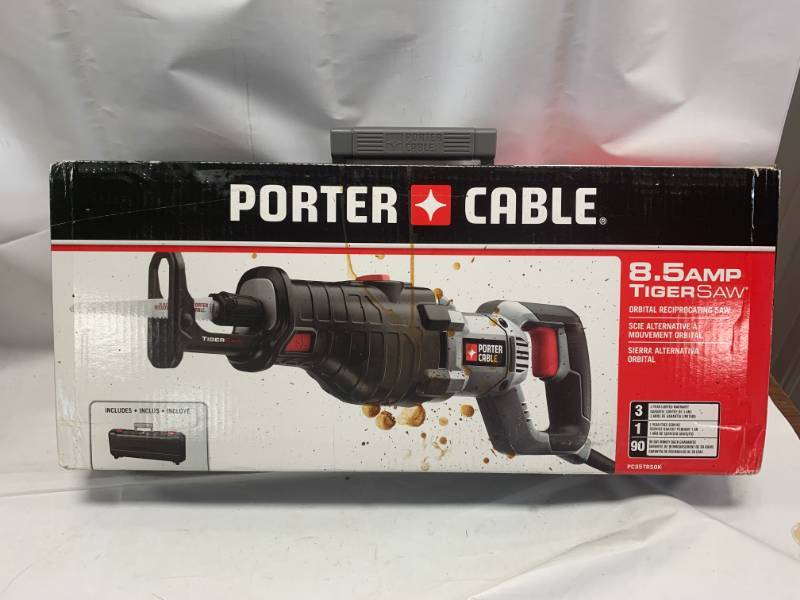 lot 70 image: Brand New Porter Cable 8.5 amp Tigersaw Reciprocating Saw