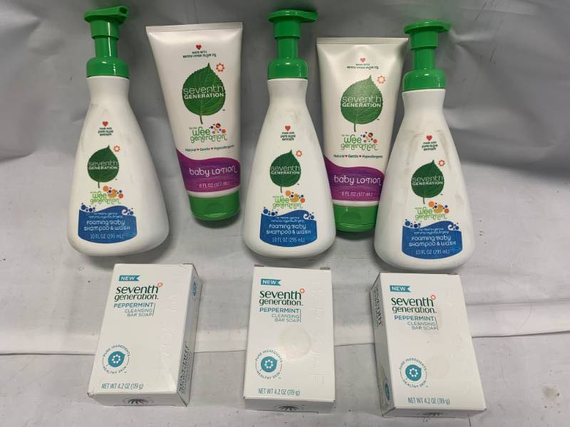 lot 72 image: Lot of 8 Seventh Generation Products