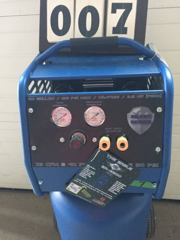 lot 7 image: Eagle Silent Series 20 Gallon Portable Air Compressor