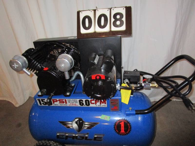 lot 8 image: Eagle 20 Gallon Portable Air Compressor