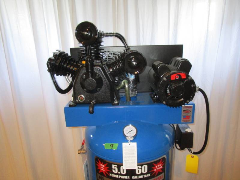 lot 9 image: Eagle 60 Gallon Air Compressor - 2 Stage