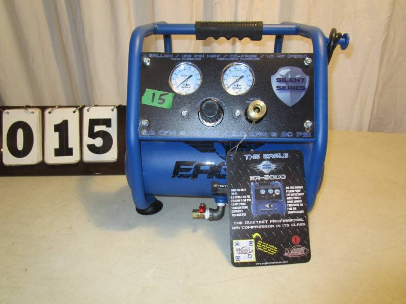 lot 15 image: Eagle Silent Series 1 Gallon Air Compressor