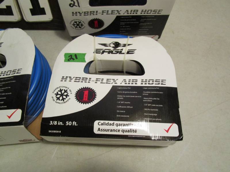 lot 21 image: Eagle 38 x 50 ft Air Hoses (qty 3)