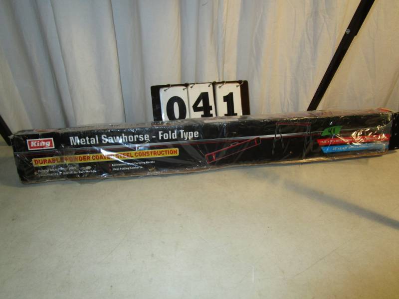 lot 41 image: Metal Fold Type Saw Horses