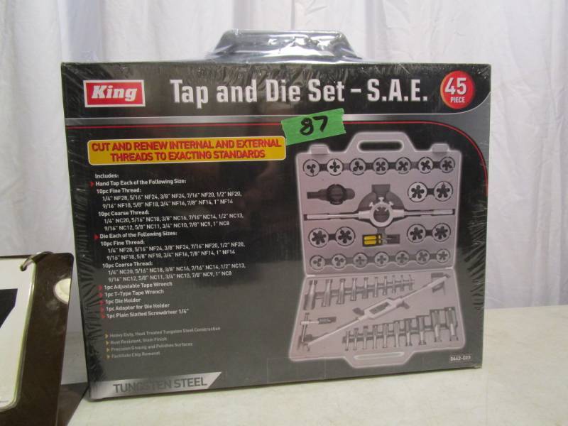 lot 87 image: King Tap & Die Set SAE