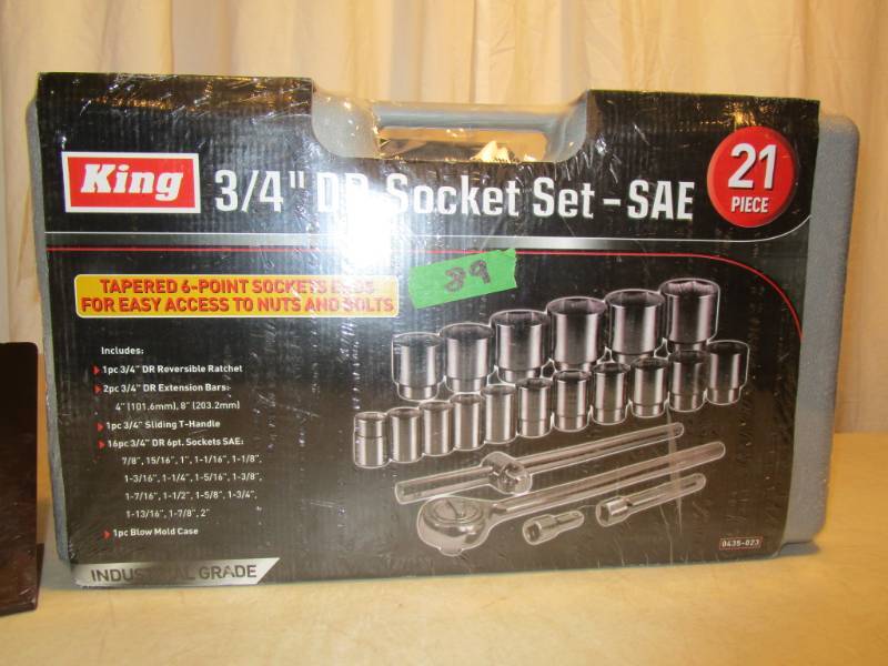 lot 89 image: King 34 Drive Socket Set - SAE