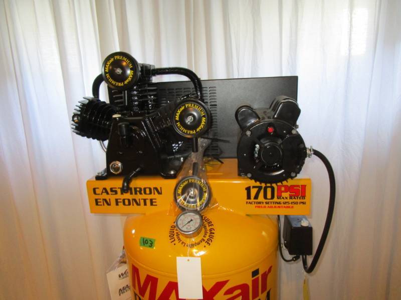 lot 103 image: Max Air Premium 60 Gallon Air Compressor