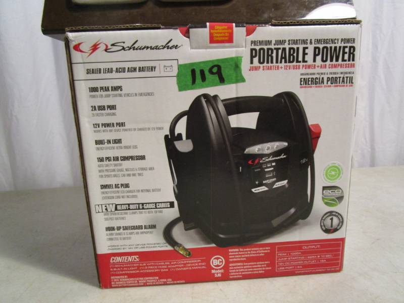 lot 119 image: Schumacher Portable Power Jump Starter