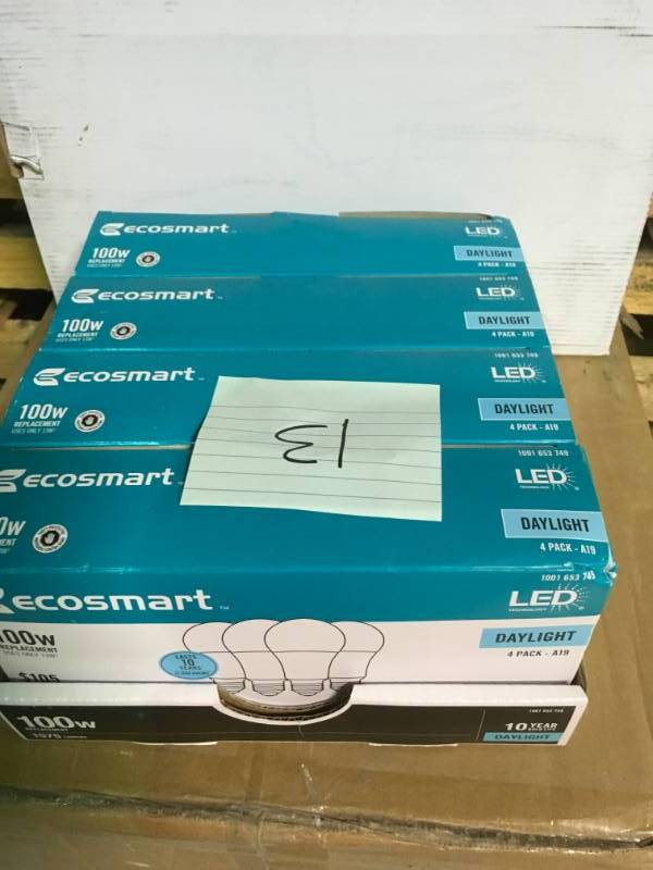 lot 13 image: 100W Equivalent Daylight A19 Energy Star and Dimmable LED Light Bulb (2-Pack) not used