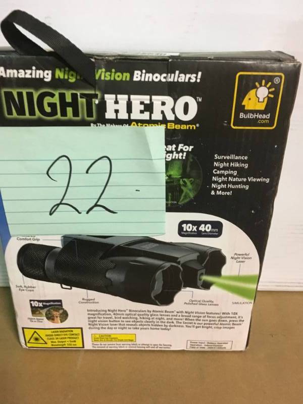 lot 22 image: As Seen on TV Atomic Night Hero Binoculars  in good condition