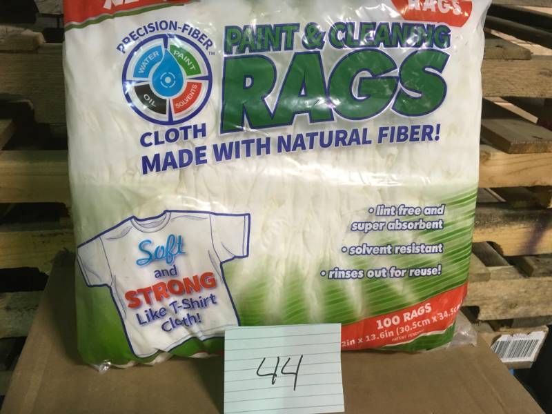 lot 44 image: Intex Diy 12 in. x 13.6 in. Precision-Fiber Cloth Paint and Cleaning Rags (100-C  in good condition