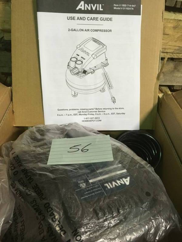 lot 56 image: ANVIL 2G Pancake Air Compressor  in good condition