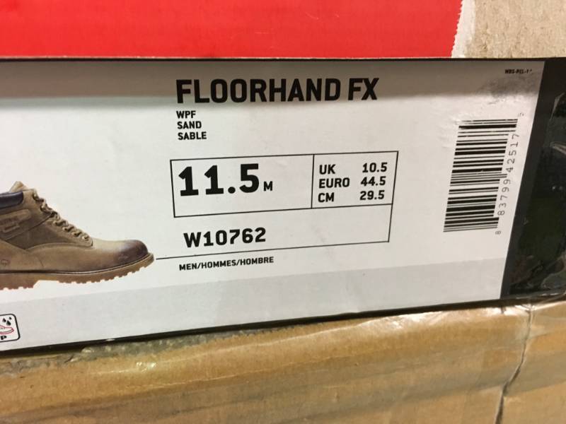 lot 71 image: Wolverine Mens Floorhand Size 11.5M Sand Waterproof Full-Grain Leather 6 Boot not used