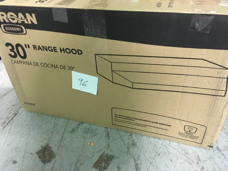 lot 96 image: Broan 42000 Series 30 in. Under Cabinet Range Hood with Light in Bisque in good condition