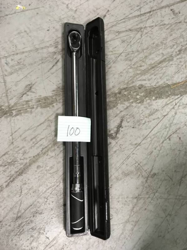 lot 100 image: Husky 50-250 ft. lbs. 12 in. Drive Torque Wrench in good condition