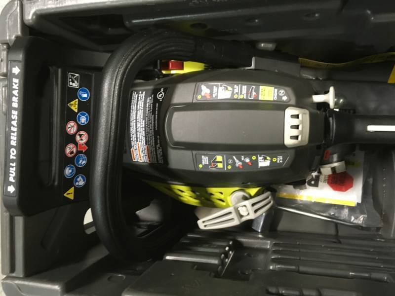 RYOBI 18 in. 38cc 2-Cycle Gas Chainsaw with Heavy Duty Case in good condition