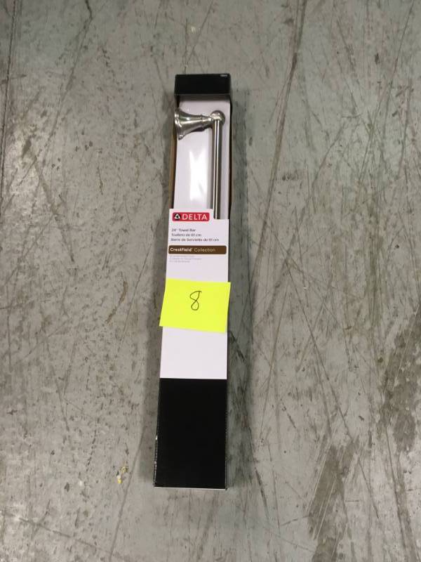 Delta Crestfield 24 in. Towel Bar in SpotShield Brushed Nickel not used