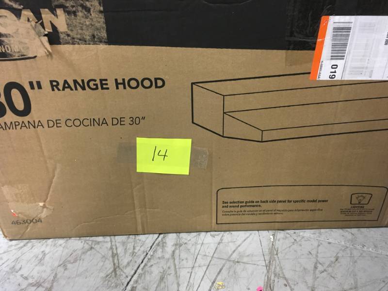 Broan 46000 Series 30 in. Convertible Under Cabinet Range Hood with Light in Stainless Steel not used