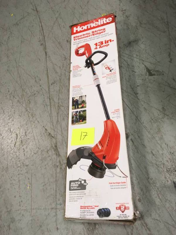 Homelite 13 in. 4 Amp Straight Electric String Trimmer in good condition