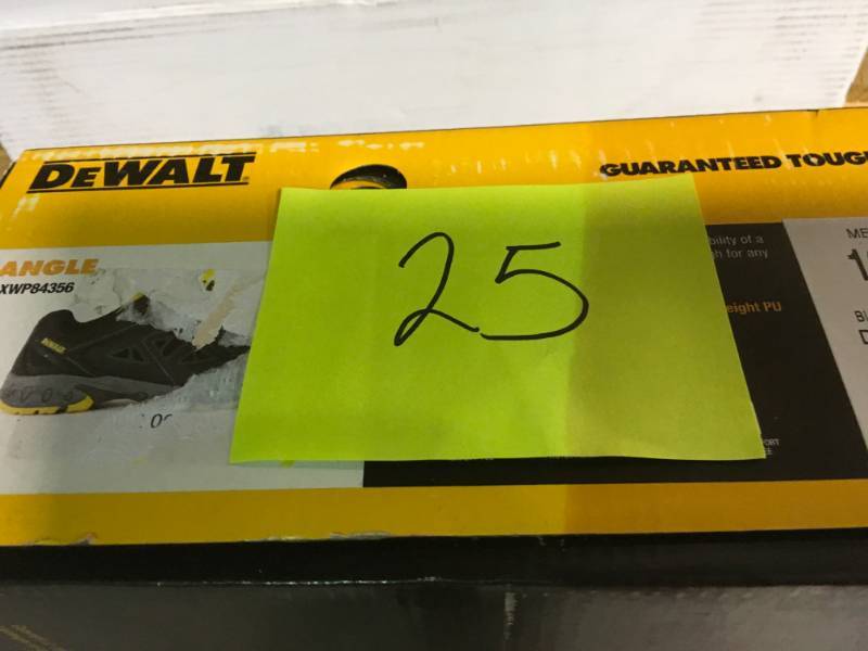 DEWALT Angle Mens Size 10(M) BlackYellow Nylon Mesh Steel Toe ProLite Work Shoe not used