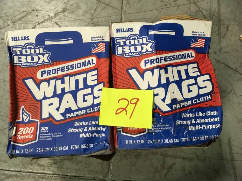White Rags (200-Count) (Box) not used