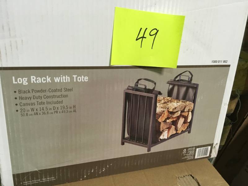20 in. Log Holder with Tote not used